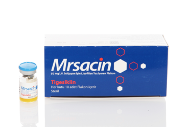 MRSACIN 50 MG IV INFUZYON COZ. ICIN LIYOFILIZE TOZ ICEREN 10 FLAKON